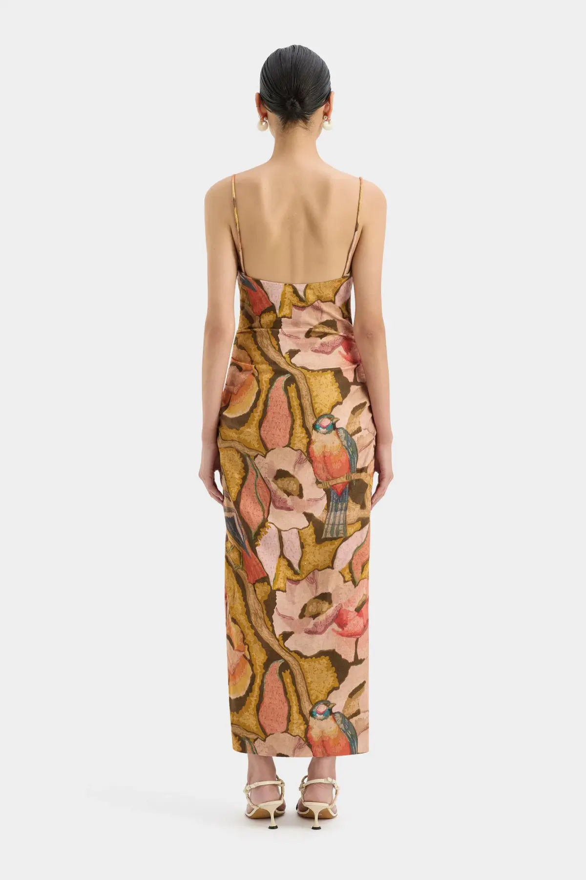 Sir the Label Talulah Column Midi Dress Sanderling Floral Size 0P / AU 6 Petite - Image 3