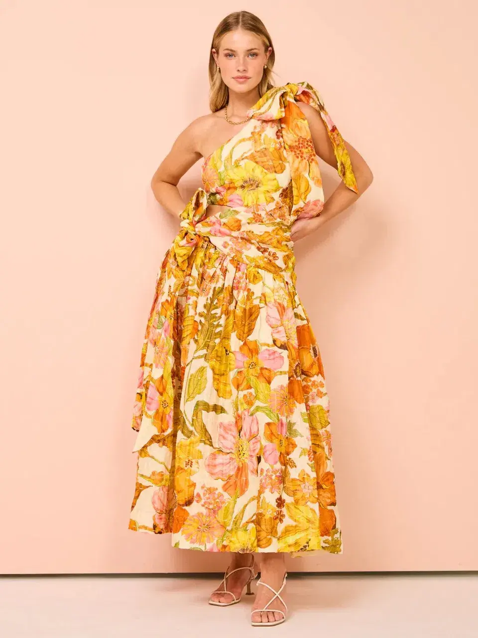Alemais Silas One Shoulder Maxi Gown Multi Size 8 - Image 2
