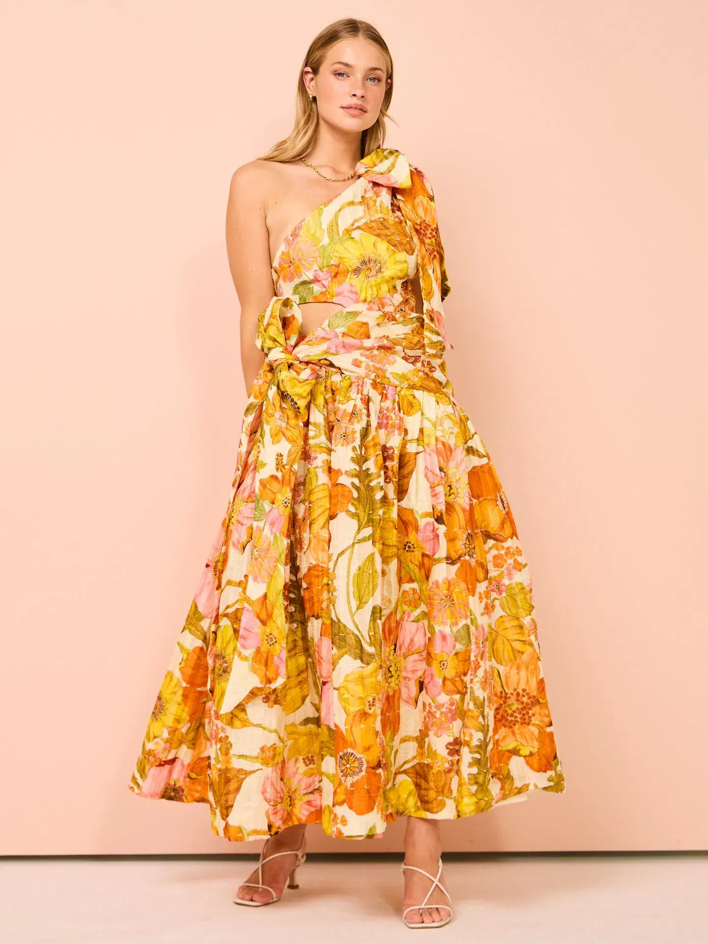 Alemais Silas One Shoulder Maxi Gown Multi Size 8 - Image 1