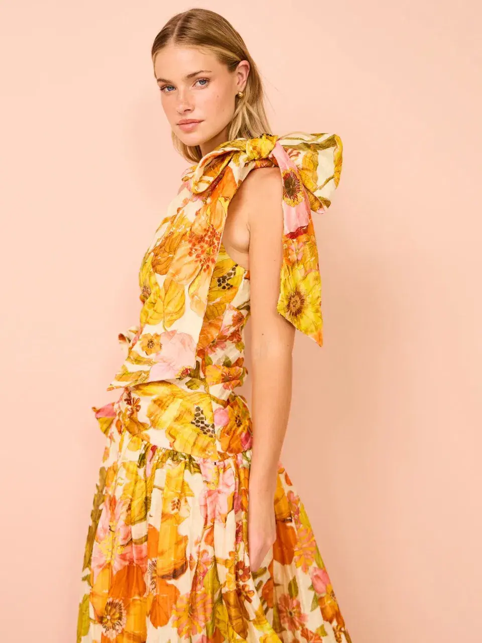 Alemais Silas One Shoulder Maxi Gown Multi Size 10 - Image 6