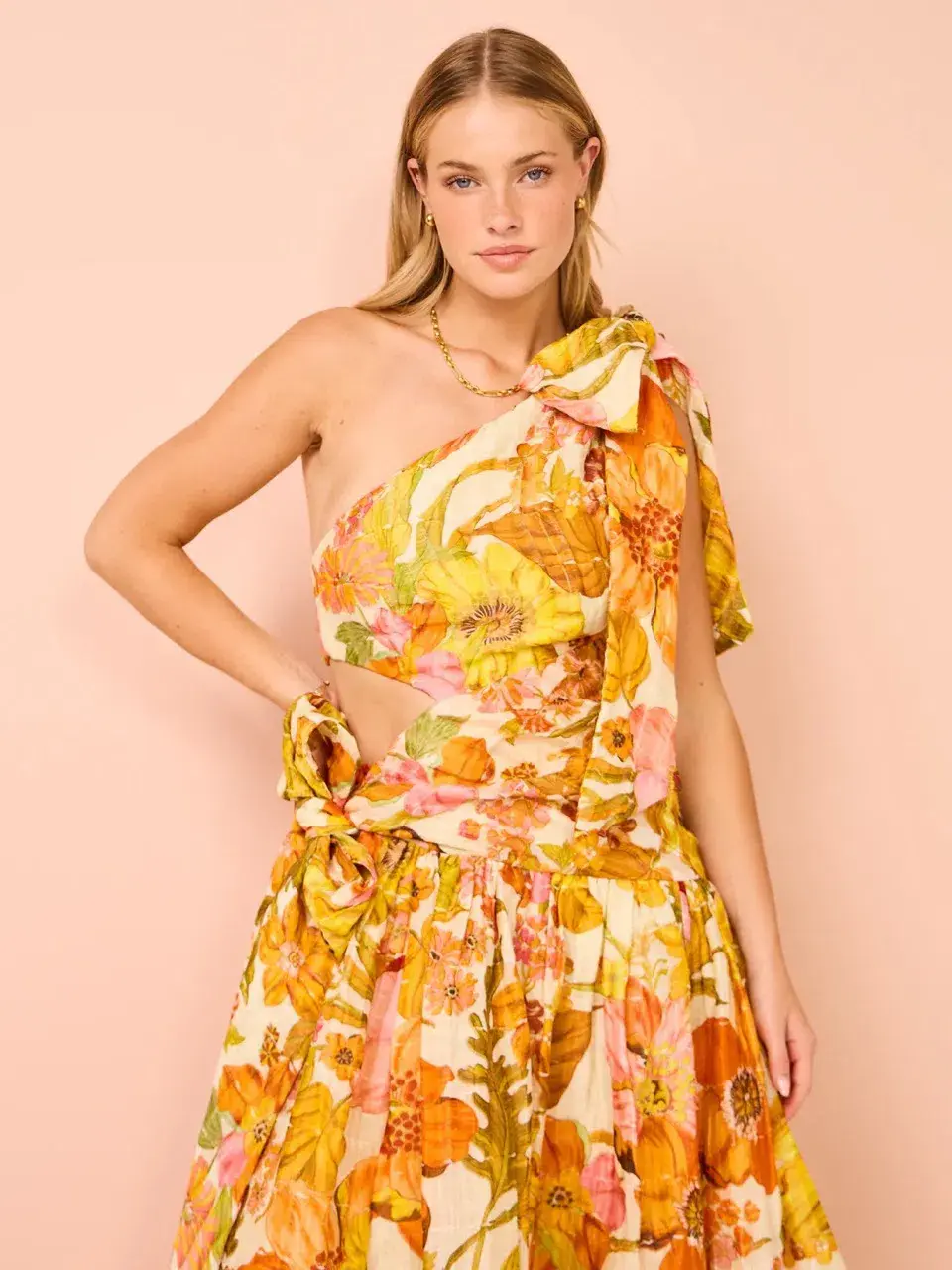 Alemais Silas One Shoulder Maxi Gown Multi Size 10 - Image 7