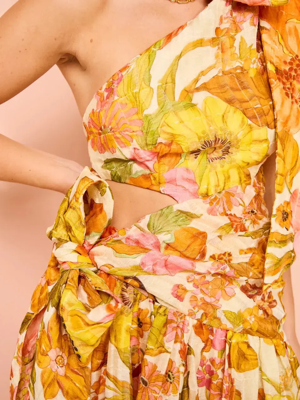 Alemais Silas One Shoulder Maxi Gown Multi Size 10 for rent on The Volte - main image