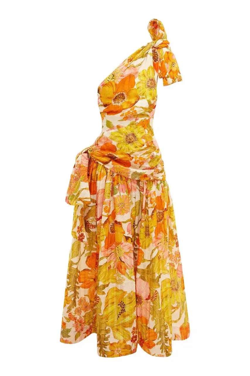 Alemais Silas One Shoulder Maxi Gown Multi Size 10 - Image 12