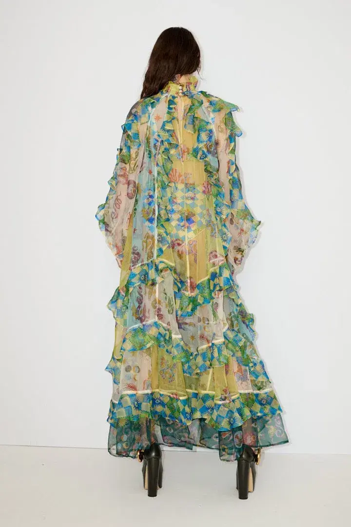 Alemais Guardian Ruffled Silk Organza Gown Size 10 Au - Image 9
