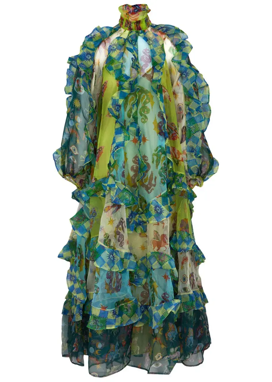Alemais Guardian Ruffled Silk Organza Gown Size 10 Au - Image 5