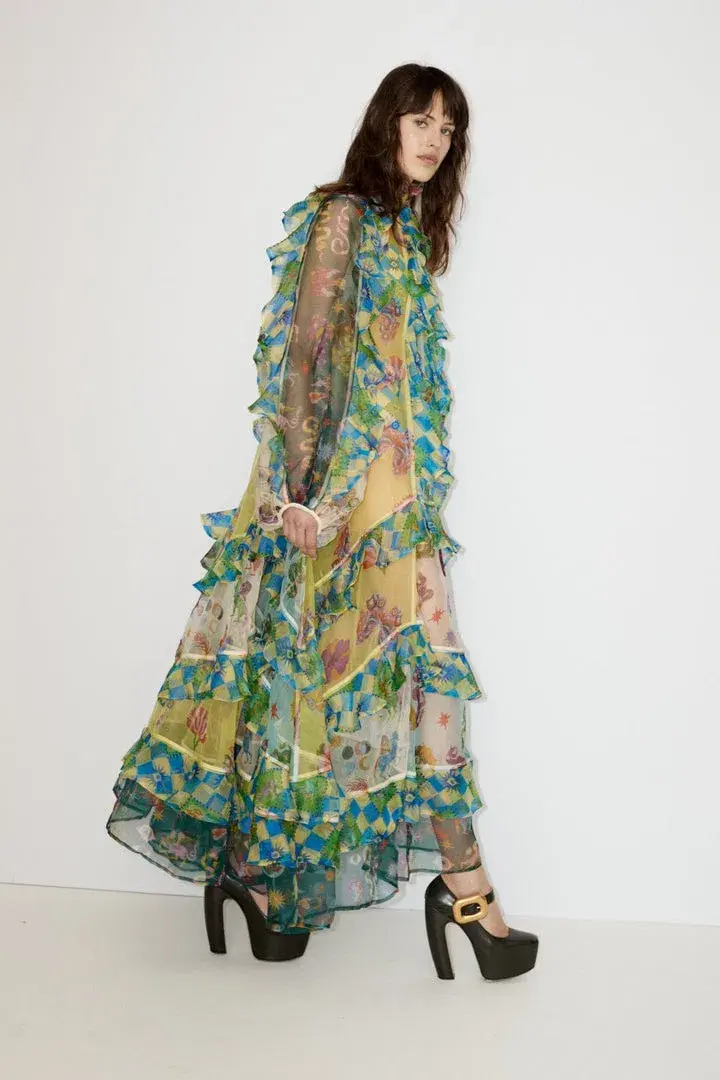 Alemais Guardian Ruffled Silk Organza Gown Size 10 Au - Image 7