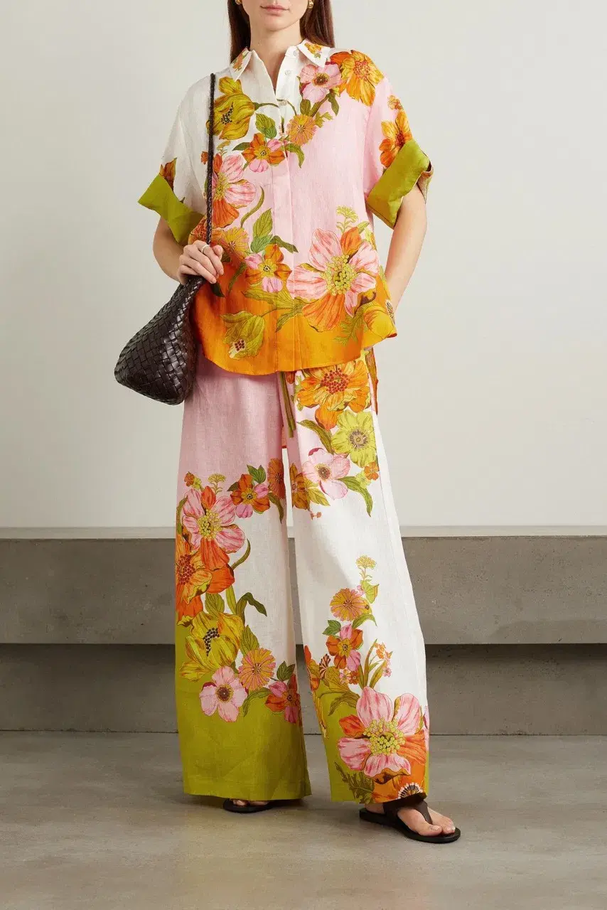ALEMAIS Silas Shirt & Pant Set Floral Multi Size 10 - Image 16