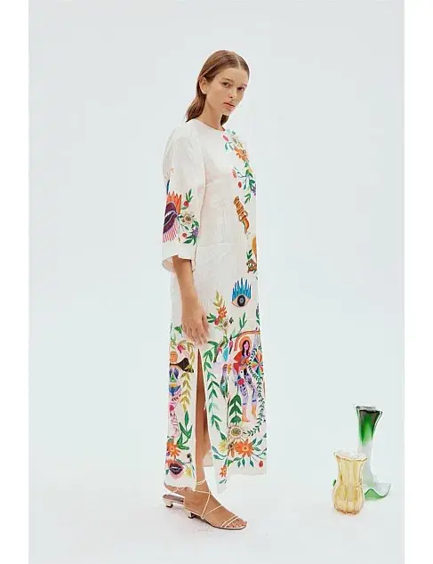 ALEMAIS Meagan Midi Dress Print Size 8 AU - Image 6