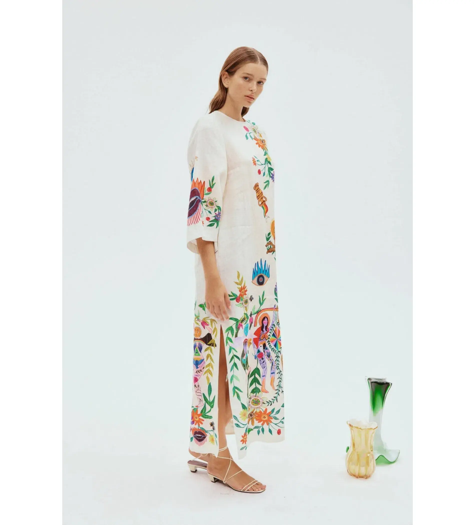 ALEMAIS Meagan Midi Dress Print Size 8 AU - Image 2