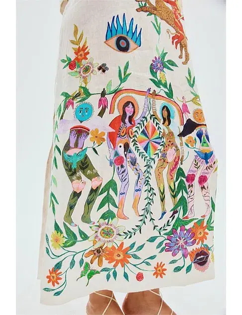 ALEMAIS Meagan Midi Dress Print Size 8 AU - Image 10