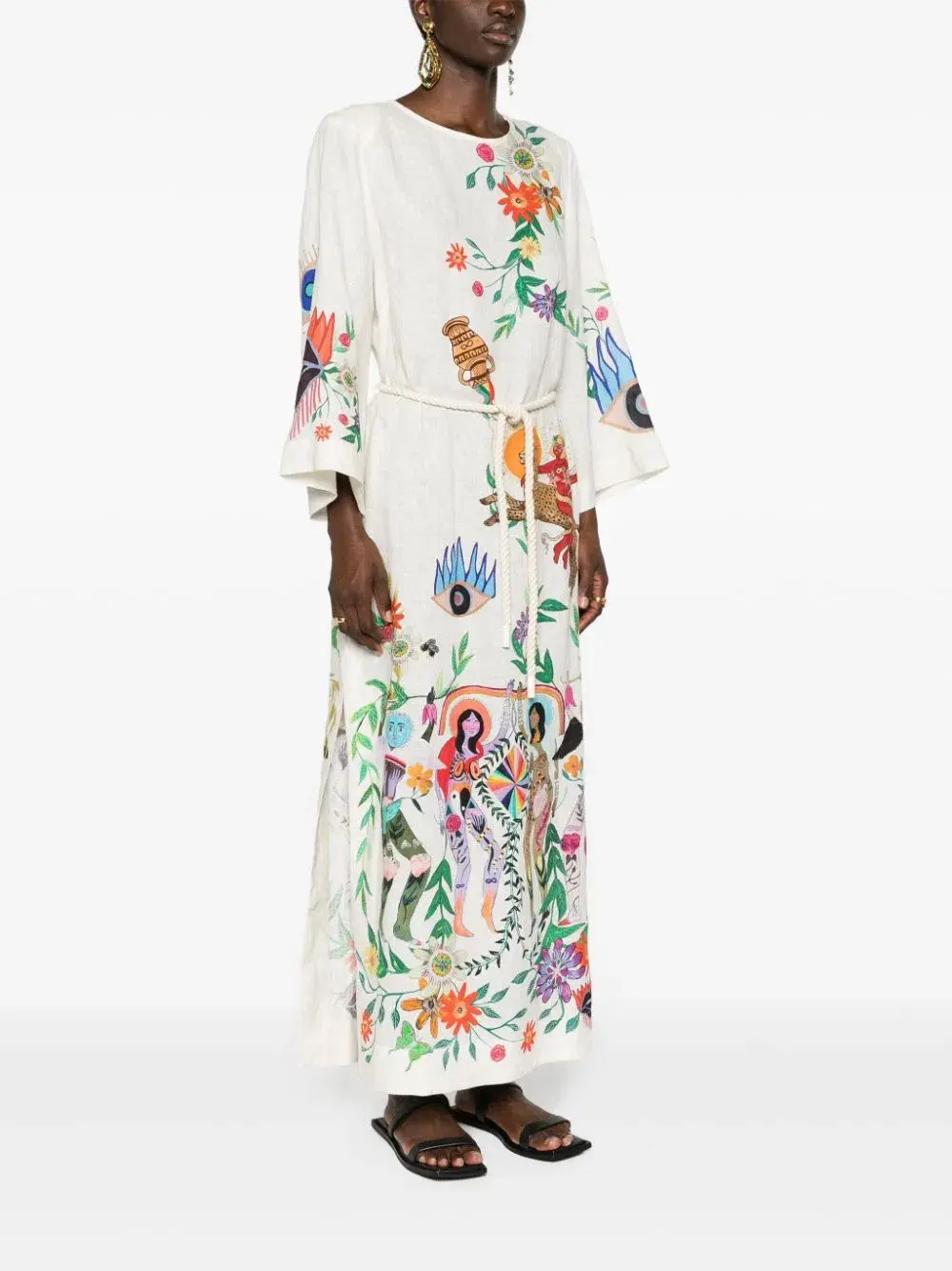 ALEMAIS Meagan Midi Dress Print Size 8 AU - Image 3
