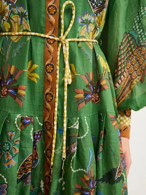ALEMAIS Birdie Shirtdress in Jade Size 10 AU for rent on The Volte - main image