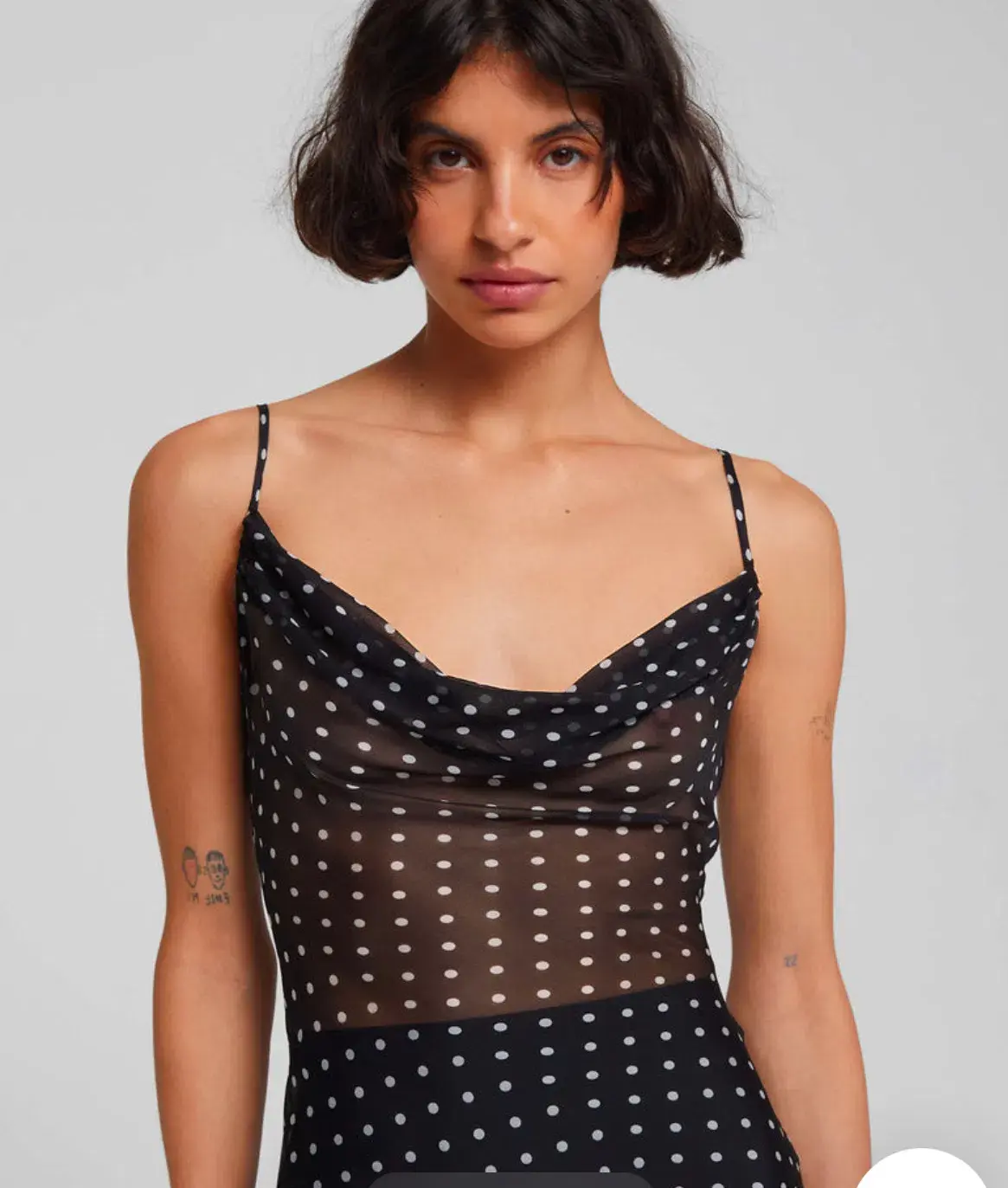 Rat & Boa Giselle Polka Dot Sheet Maxi  Dress Black Size Xxs / Size 6  - Image 8