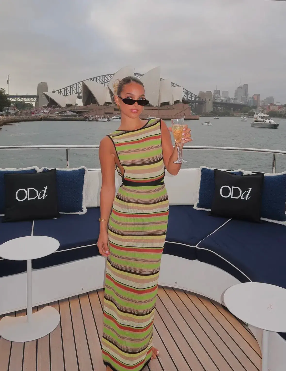 Sir the Label Coastline Tie Dress in Palm Stripe AU 10 - Image 5