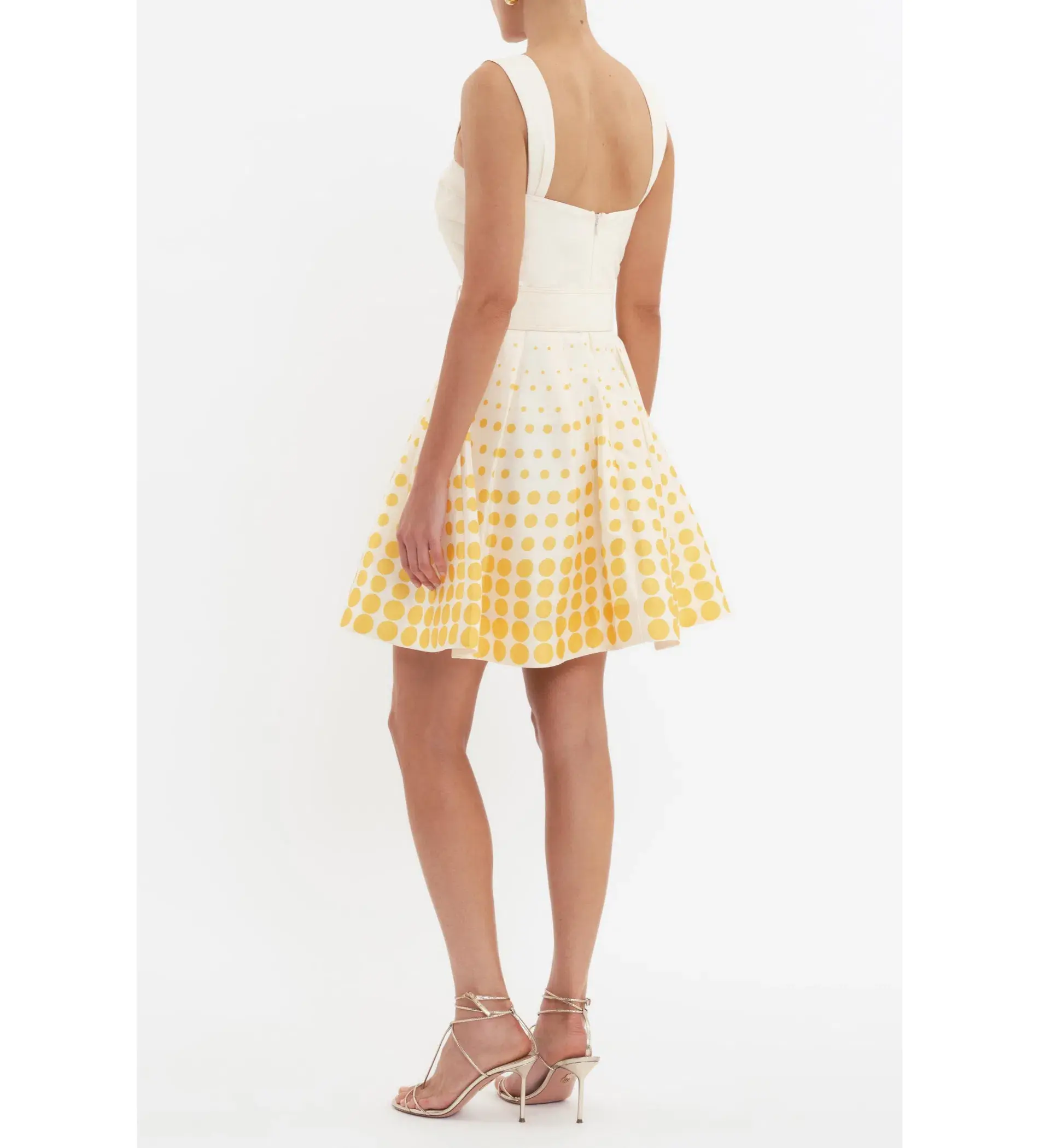 Rebecca Vallance Ottilie Mini Dress Yellow Size 6 - Image 2
