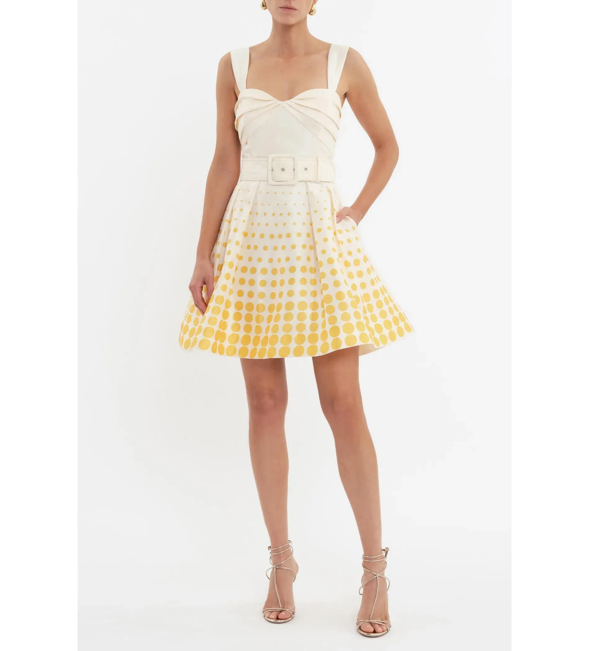 Rebecca Vallance Ottilie Mini Dress Yellow Size 6 - Image 1