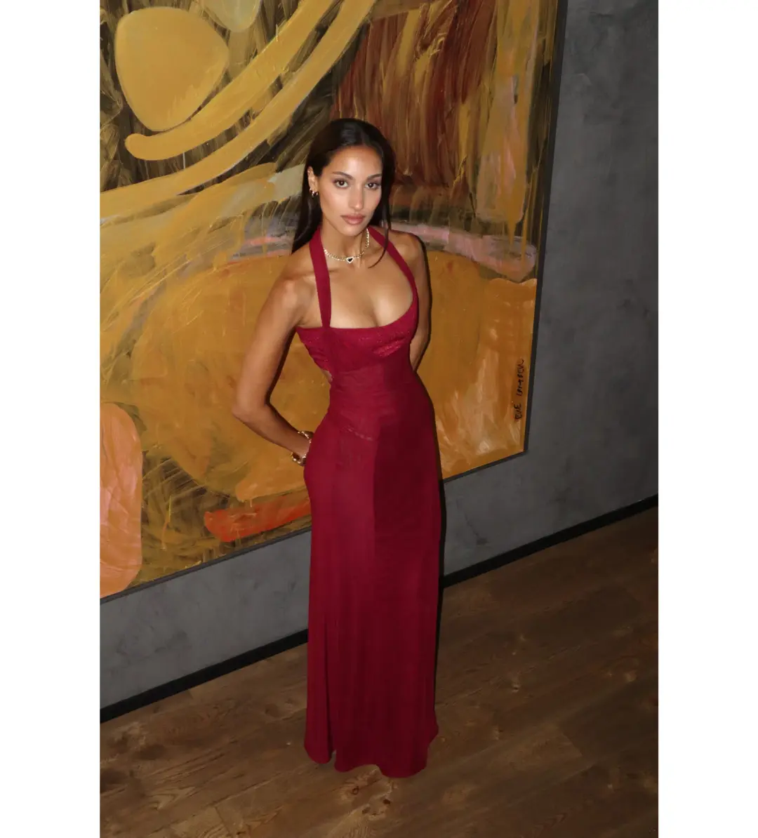 Deconduarte Gemona Gown Burgundy Size 6  for rent on The Volte - main image