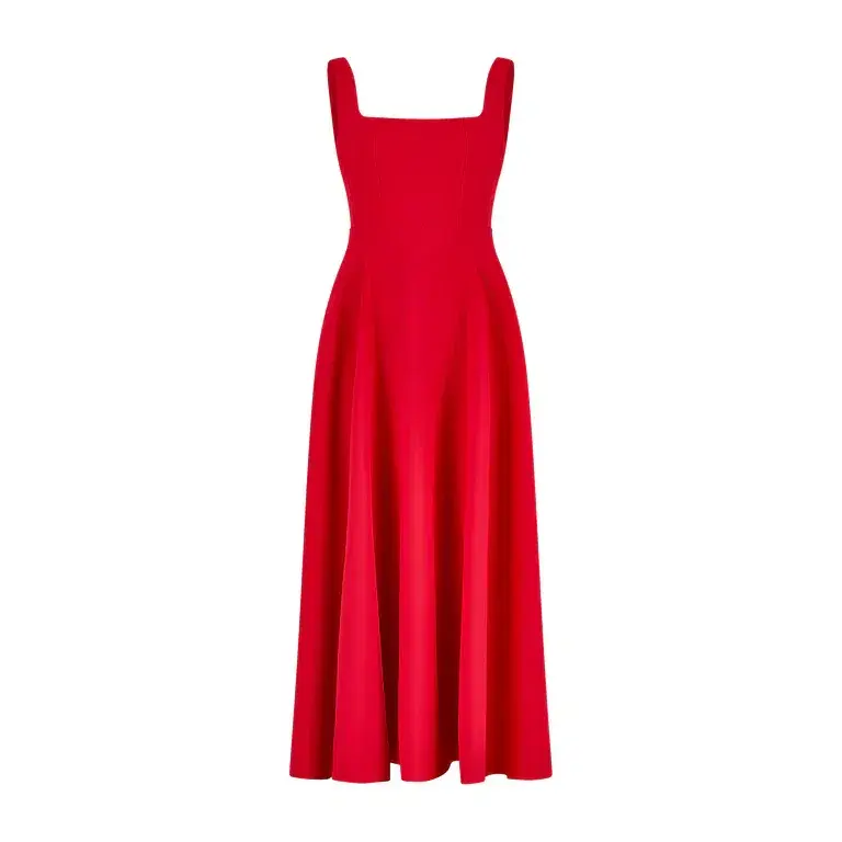 Odd Muse The Ultimate Muse High Waist Square Neck Midi Dress Red Size 10 - Image 4