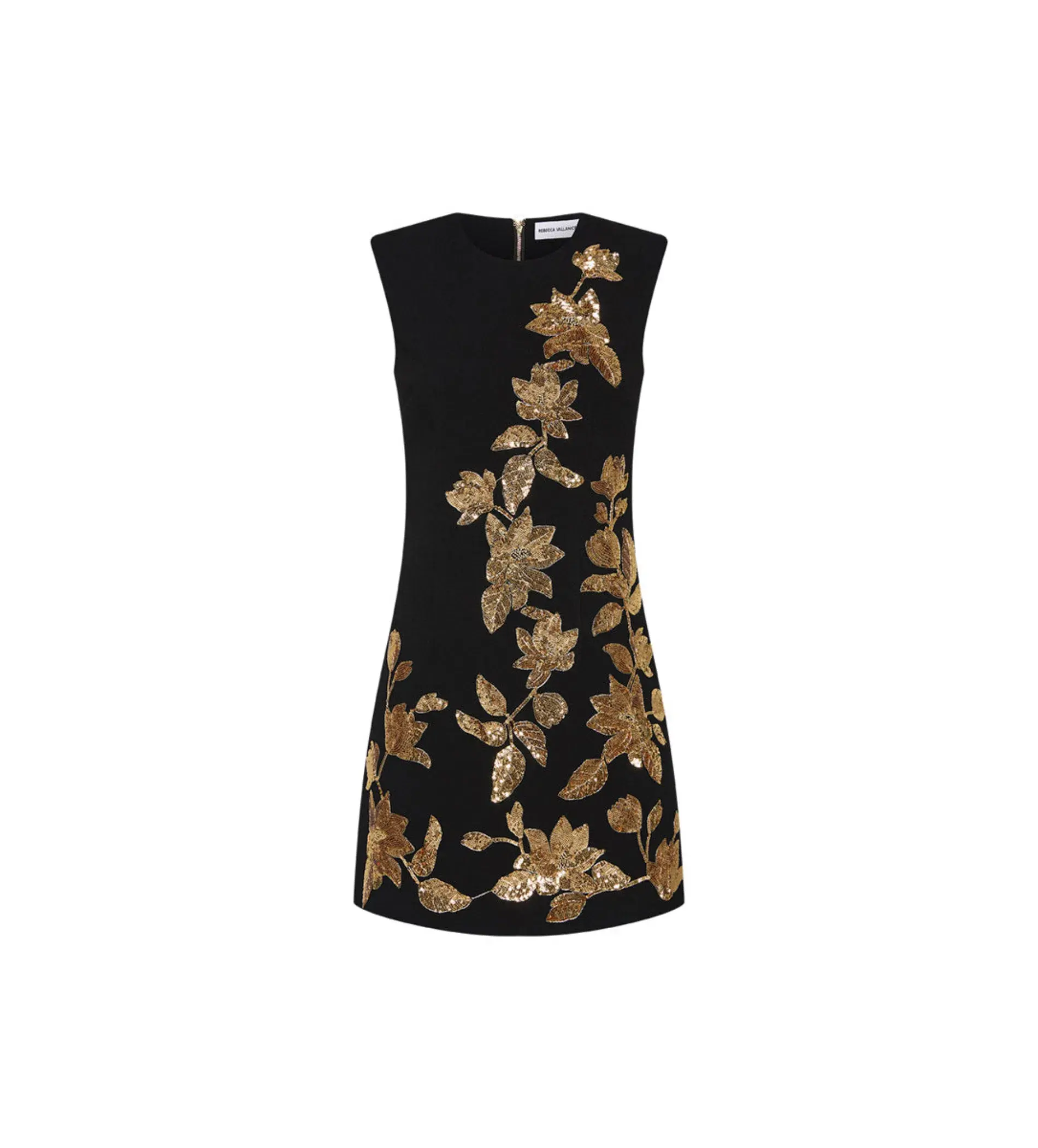 Rebecca Vallance Versailles Mini Dress Black/Gold Size 12 - Image 3