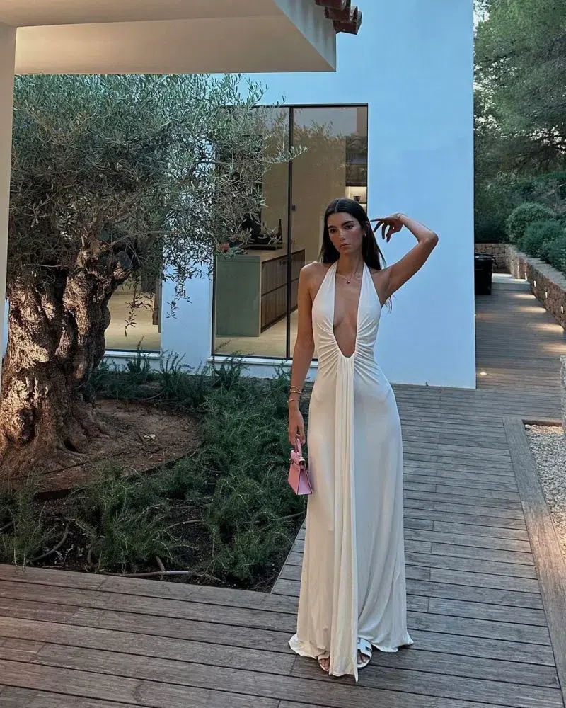 Misha Jennifer Cupro Maxi Dress White Size XS /AU 6 - Image 2