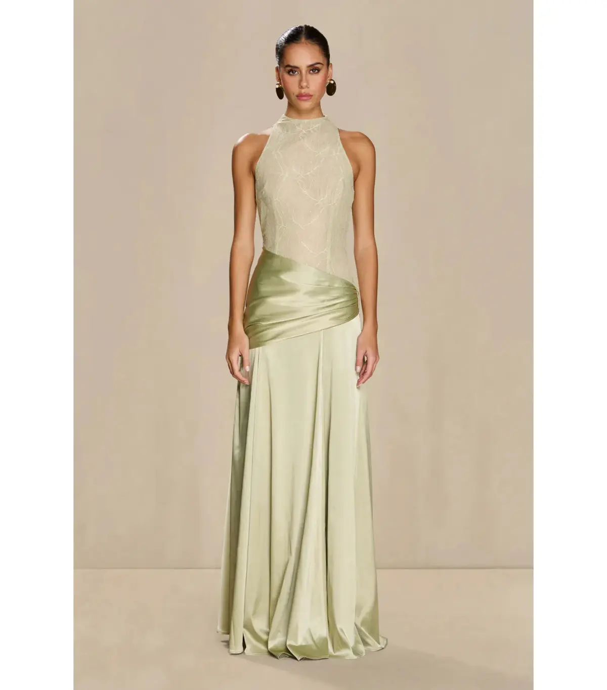 Sonya Moda Dahlia Gown in Pistachio Size AU 8 - Image 1