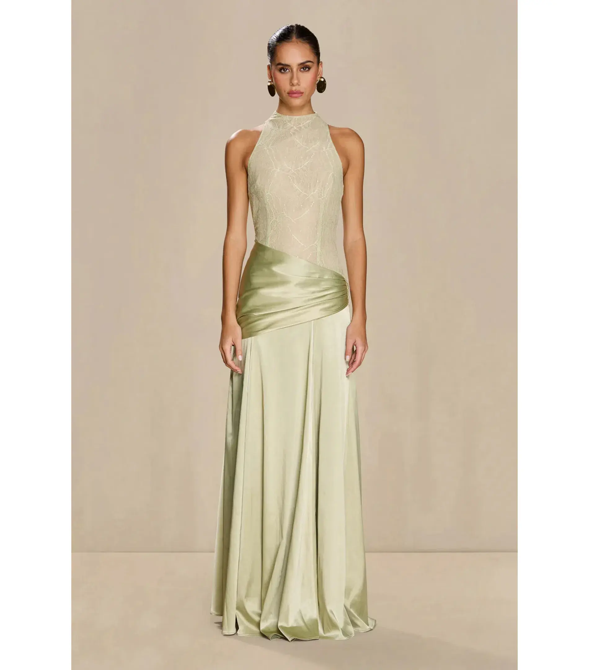 Sonya Moda Dahlia Gown in Pistachio Size AU 8 - Image 1