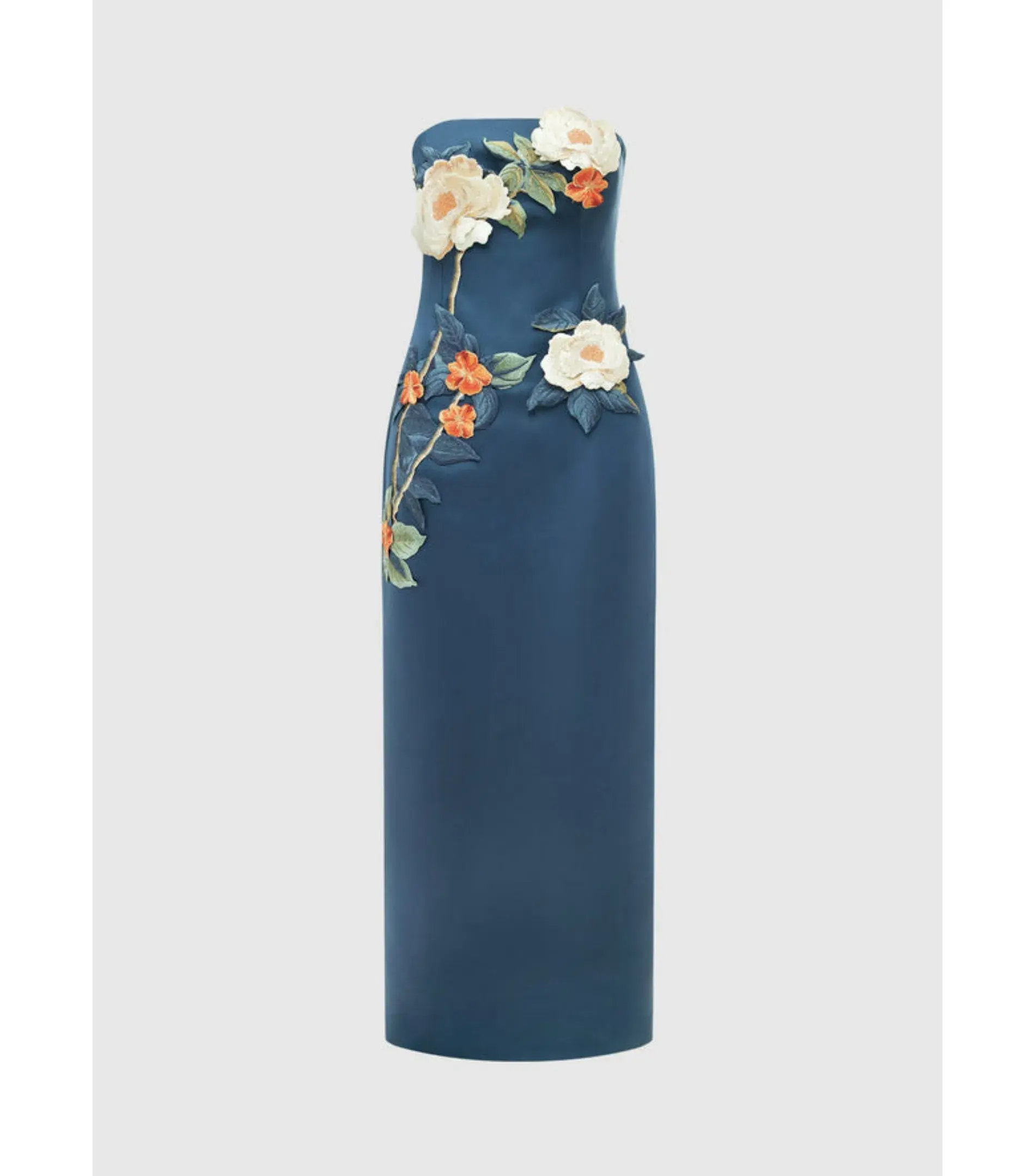 Leo Lin Rayna Appliqué Floral Bustier Maxi Dress Pear Blossom Size AU 8 - Image 1