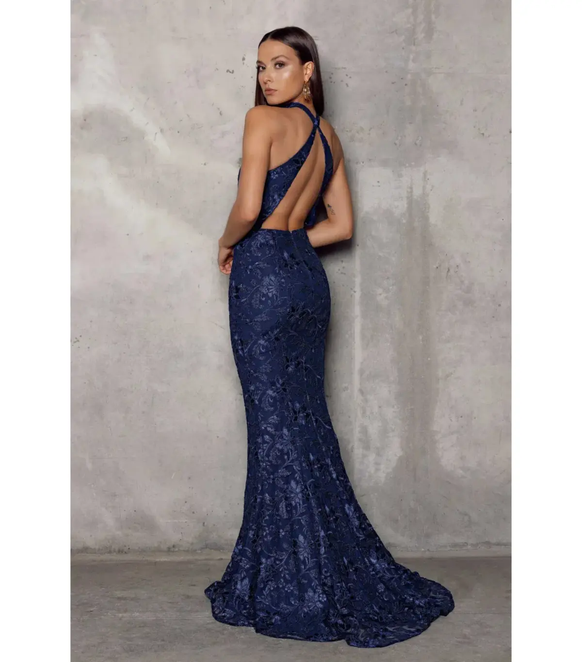 Elle Zeitoune Clement Gown Navy Size AU 6 - Image 2