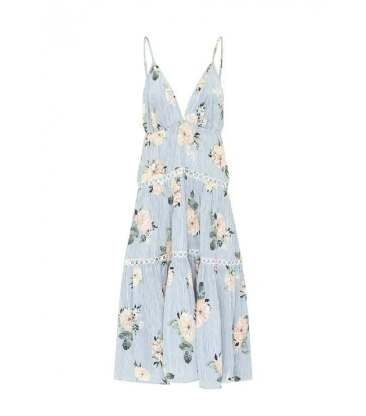 Sheike Stevie Stripe Dress Blue Floral Size AU 14 - Image 2