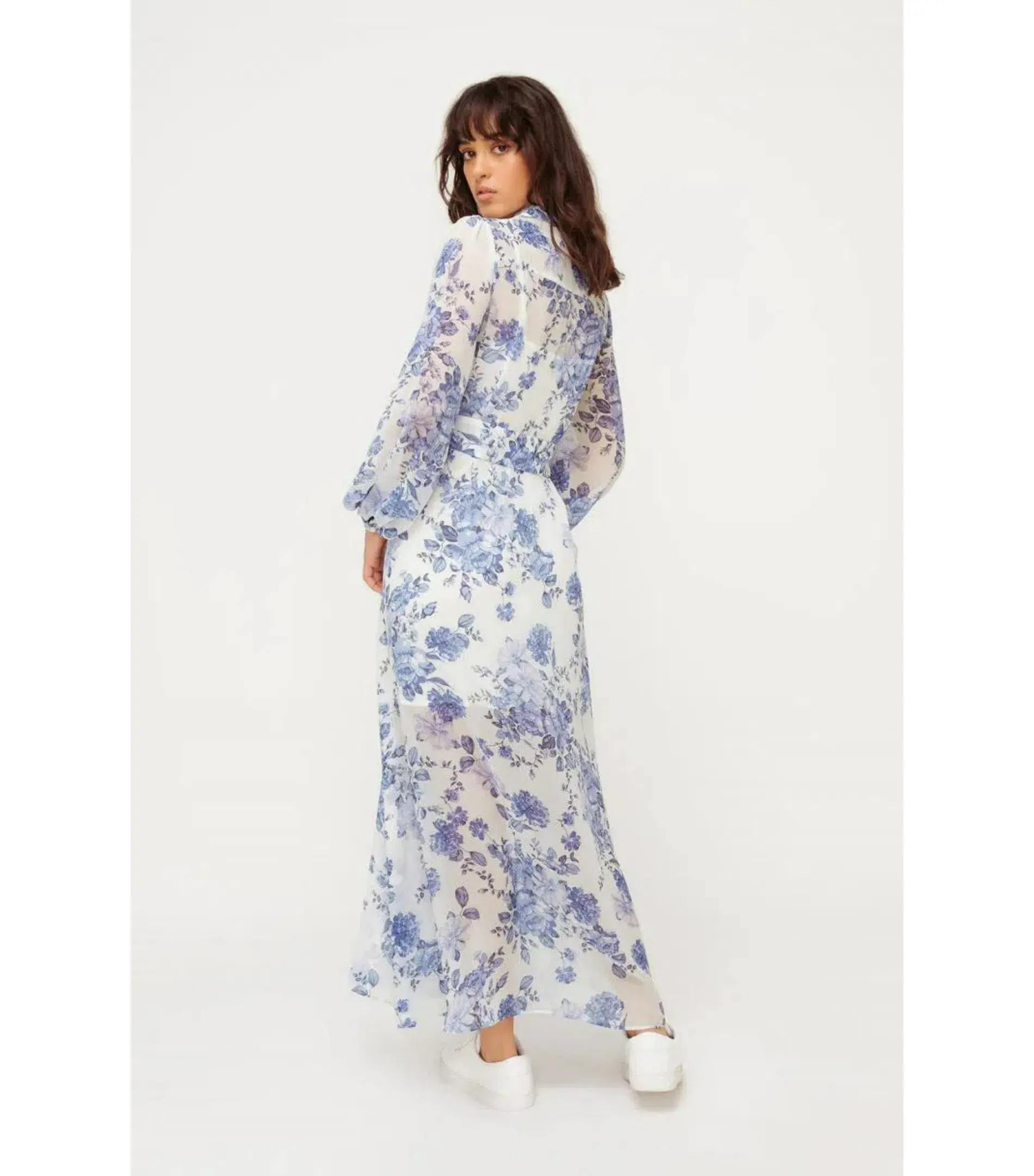 Sheike Bella Blue Maxi Dress Floral Size AU 14 - Image 4