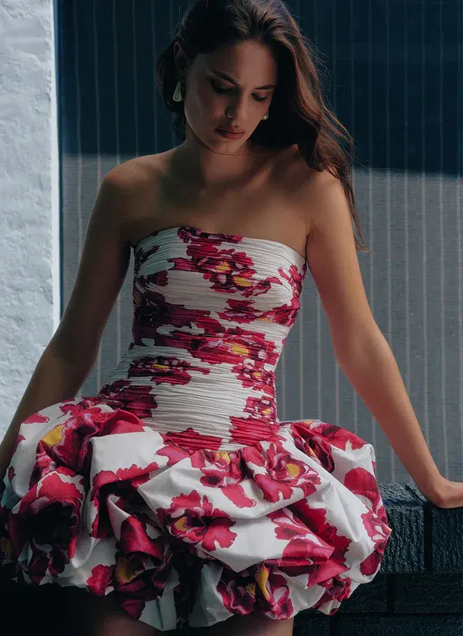 Aje Violette Bubble Hem Mini Dress - Image 3