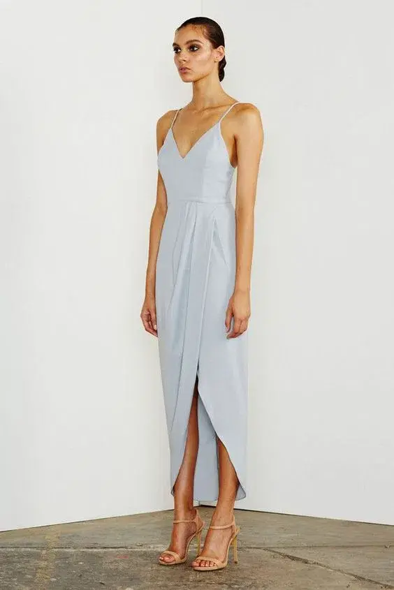 Shona Joy Core Cocktail Dress Powder Blue Size 6 - Image 3