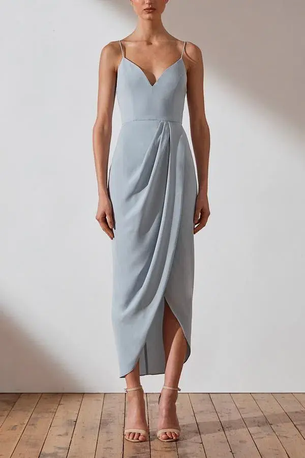 Shona Joy Core Cocktail Dress Powder Blue Size 6 - Image 1