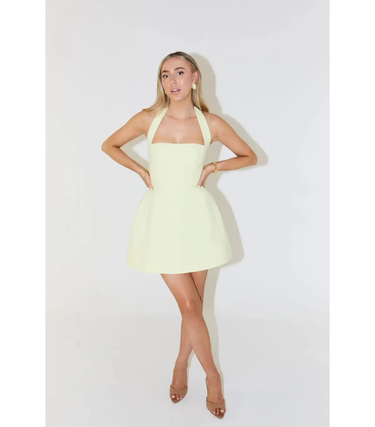 Odd Muse The Ultimate Muse Structured Mini Dress Lime Size M / AU 10 - Image 1