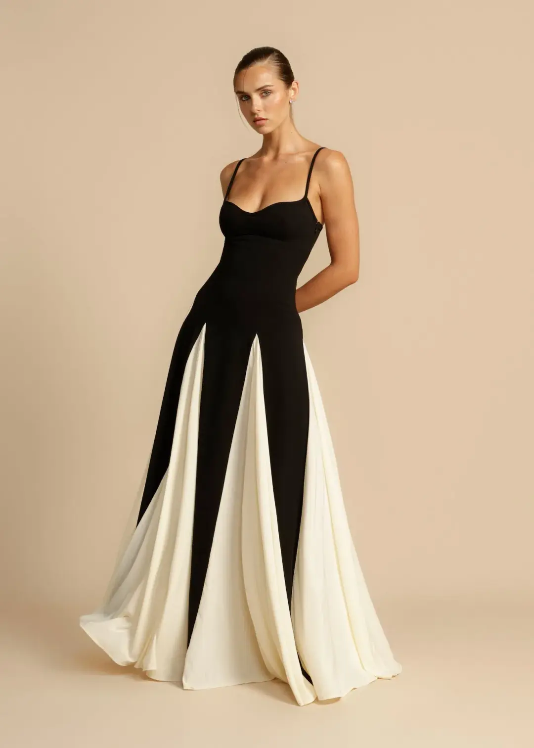 Arcina Ori Paloma Dress Black/White Size 12 for rent on The Volte - main image