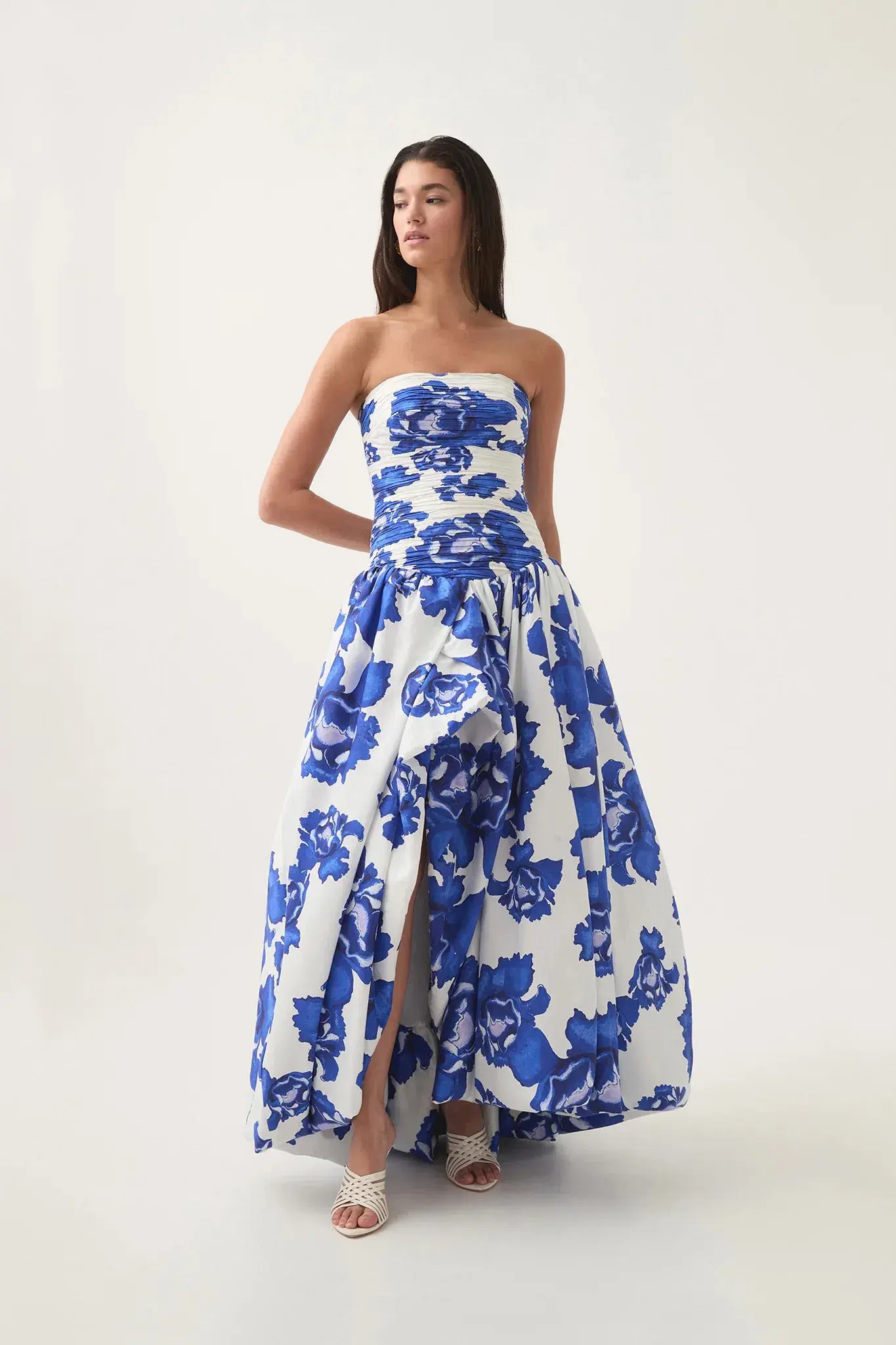 Aje Behold Maxi Dress Floral Boldly Blooming Cobalt Floral Size 10 - Image 1