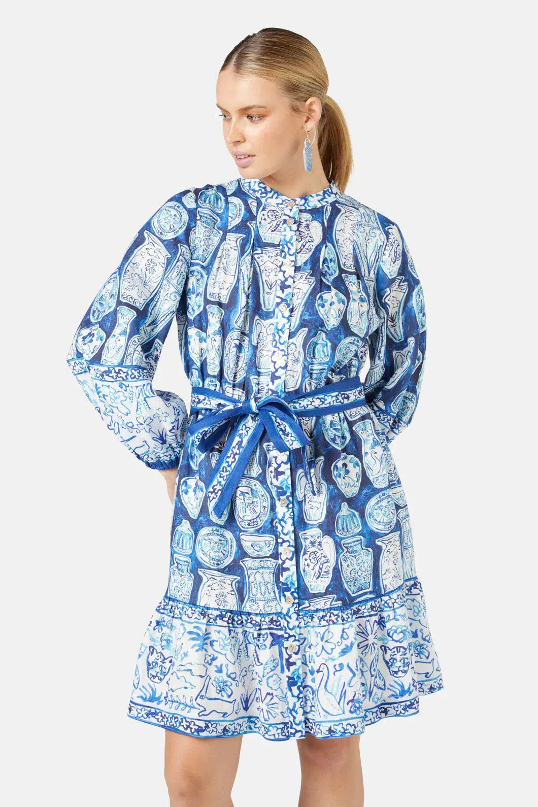 Gorman Porcelain Paradise Mini Party Dress Print Size 20  - Image 2
