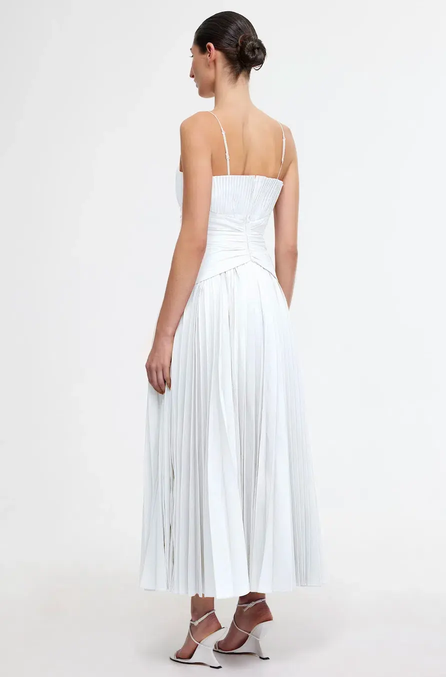 Acler Fairley Midi Dress Ivory Size 10 for rent on The Volte - main image