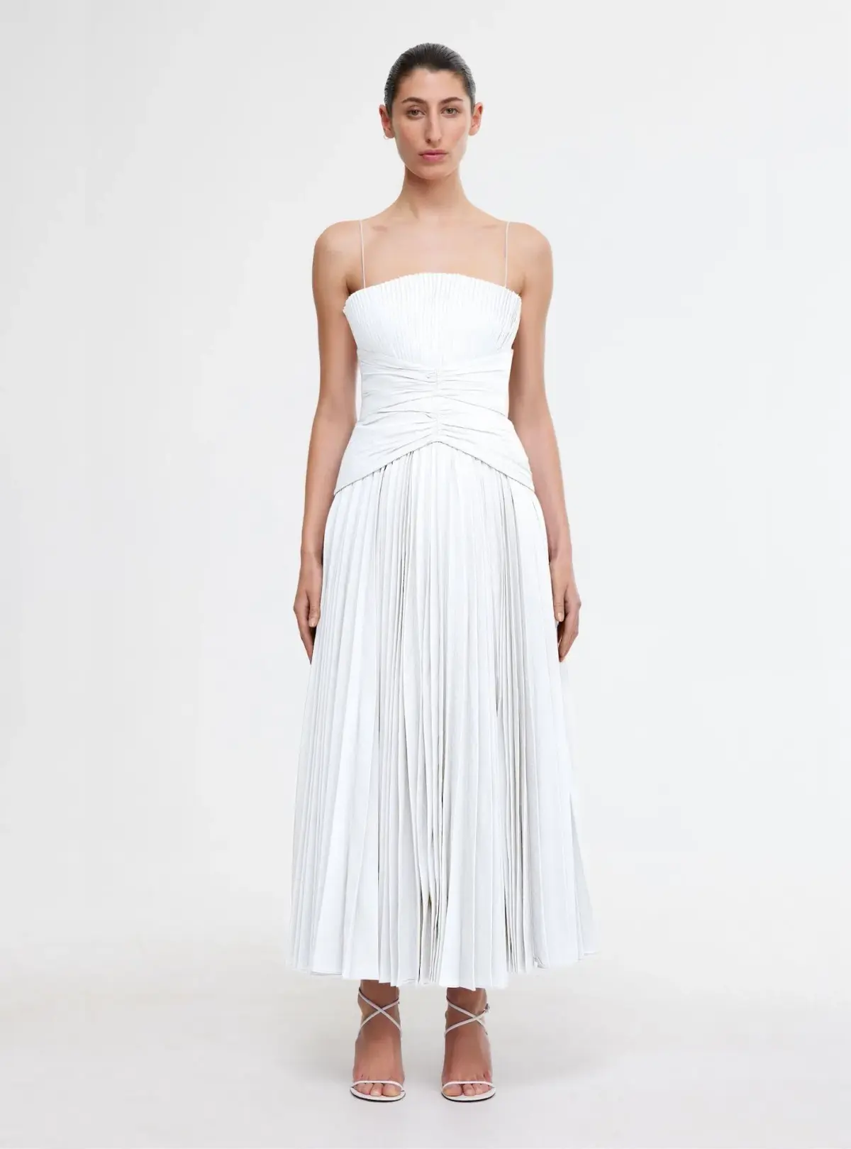 Acler Fairley Midi Dress Ivory Size 10 - Image 1