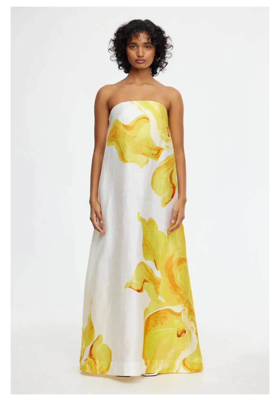 Acler Hopton Midi Dress in Ivory Calla Lily Size AU 14 - Image 1