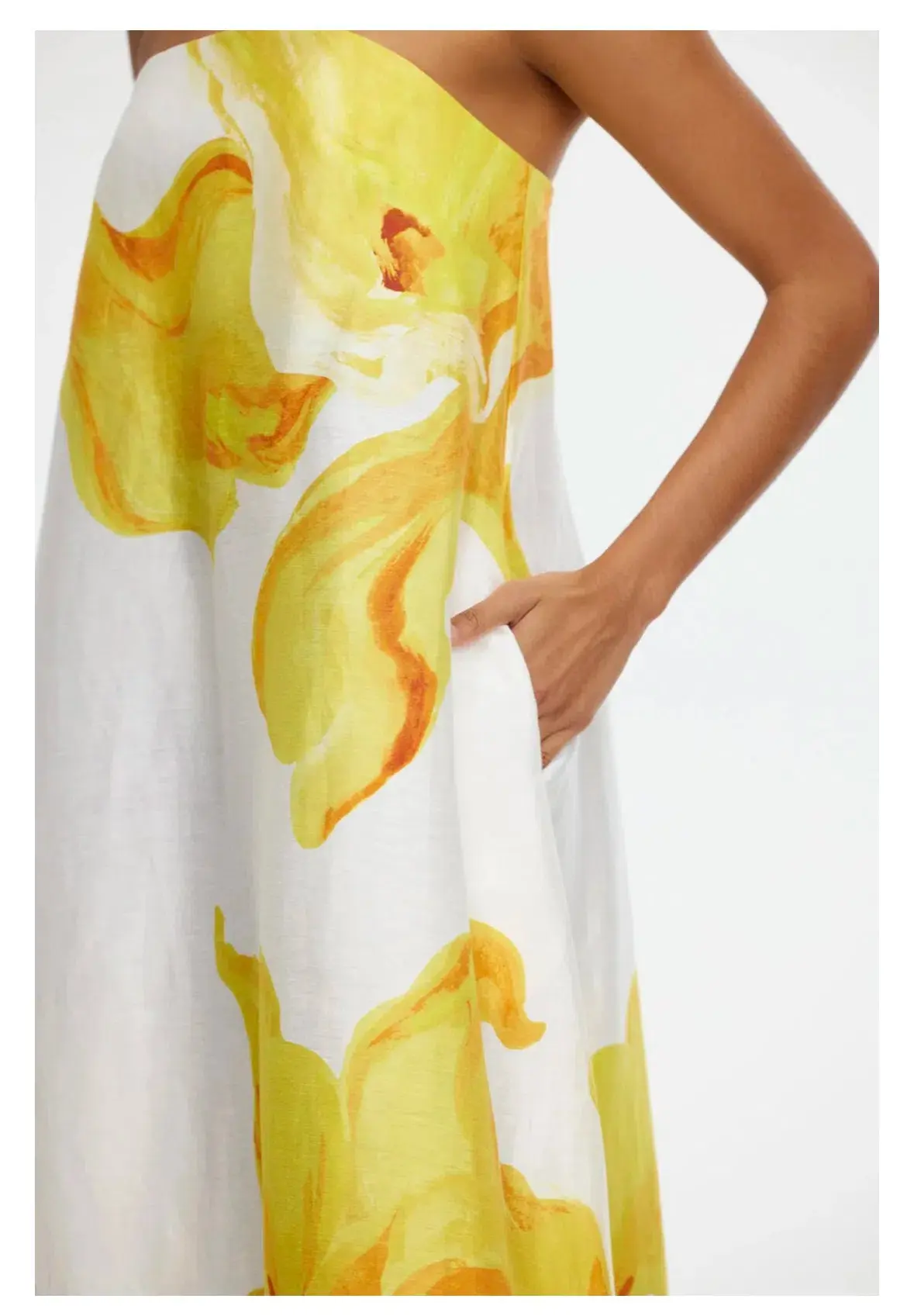 Acler Hopton Midi Dress in Ivory Calla Lily Size AU 14 - Image 4