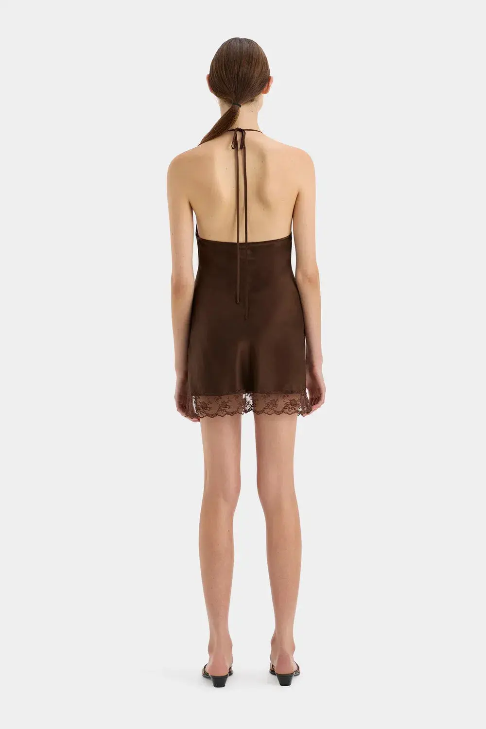 Sir the Label Aries Halter Mini Dress Chocolate Size 1 / AU 8 - Image 2