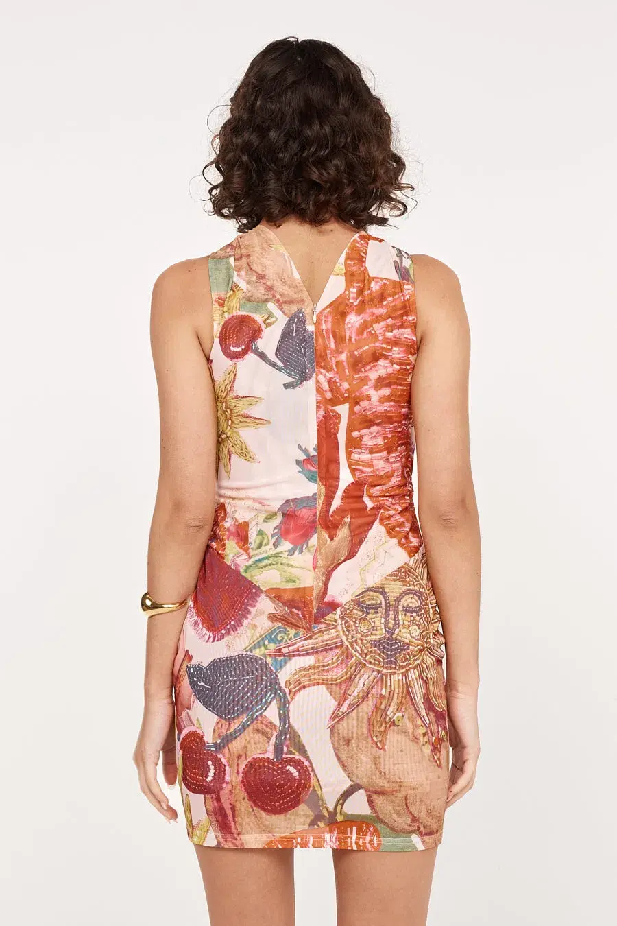 She is Olla Geneva Mini Dress Victor Print Size 8 - Image 2