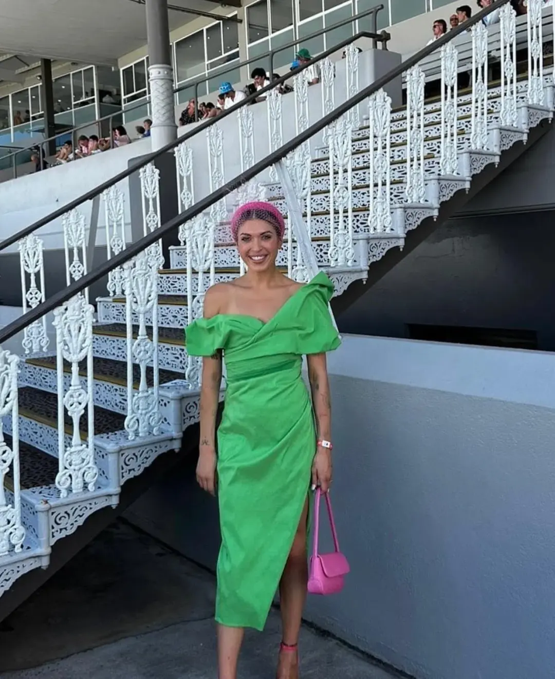 Rachel Gilbert Gia Midi Dress Green Size 10 for rent on The Volte - main image