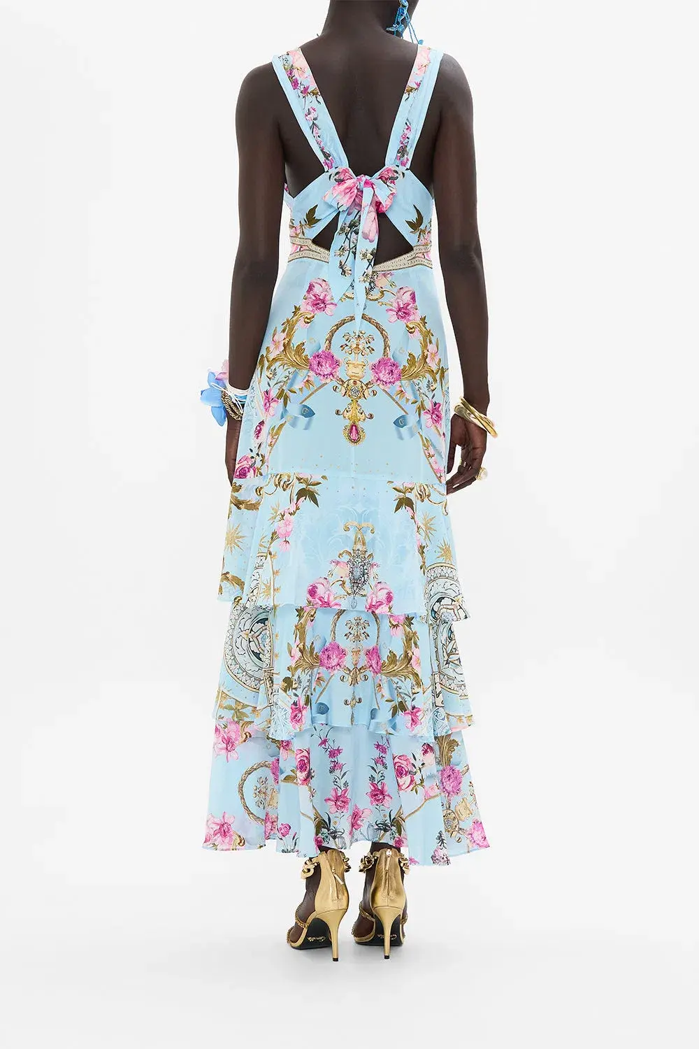 Camilla Down The Garden Path Tiered Ruffle Hem Dress Size 10 - Image 2