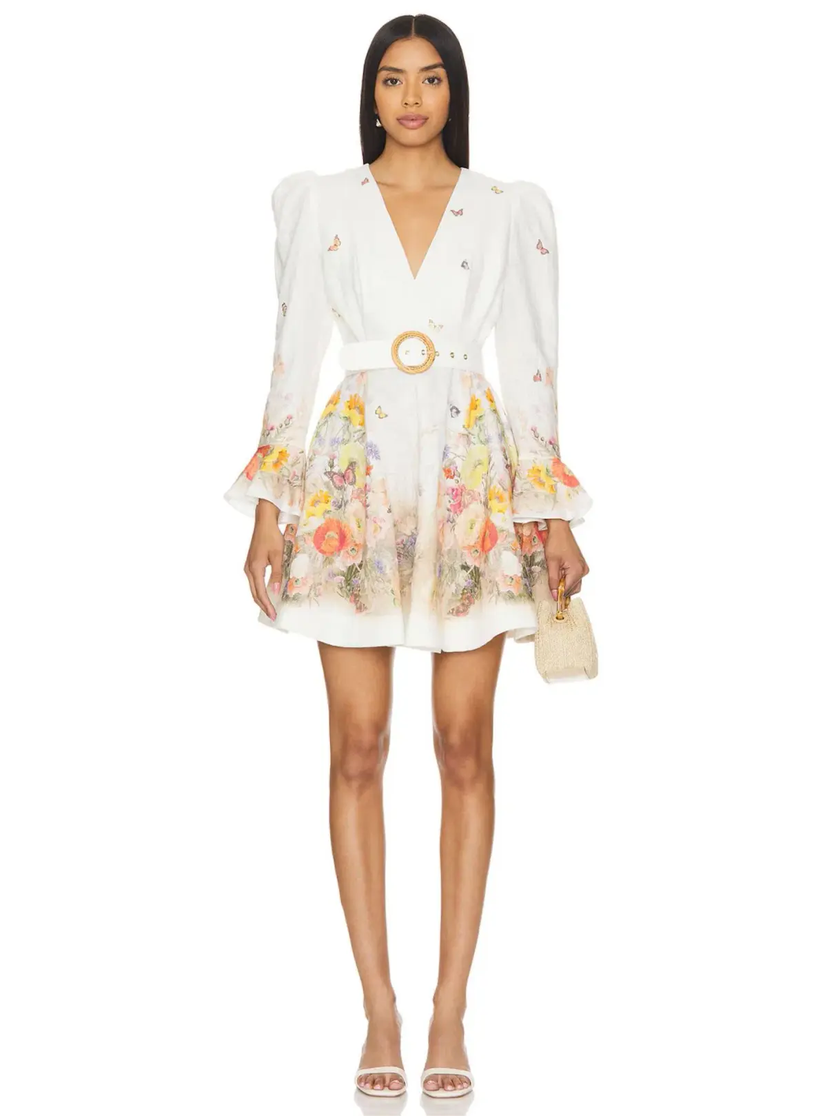 Zimmermann Tranquility Mini Dress Red Butterflies Size 2 (12) - Image 1