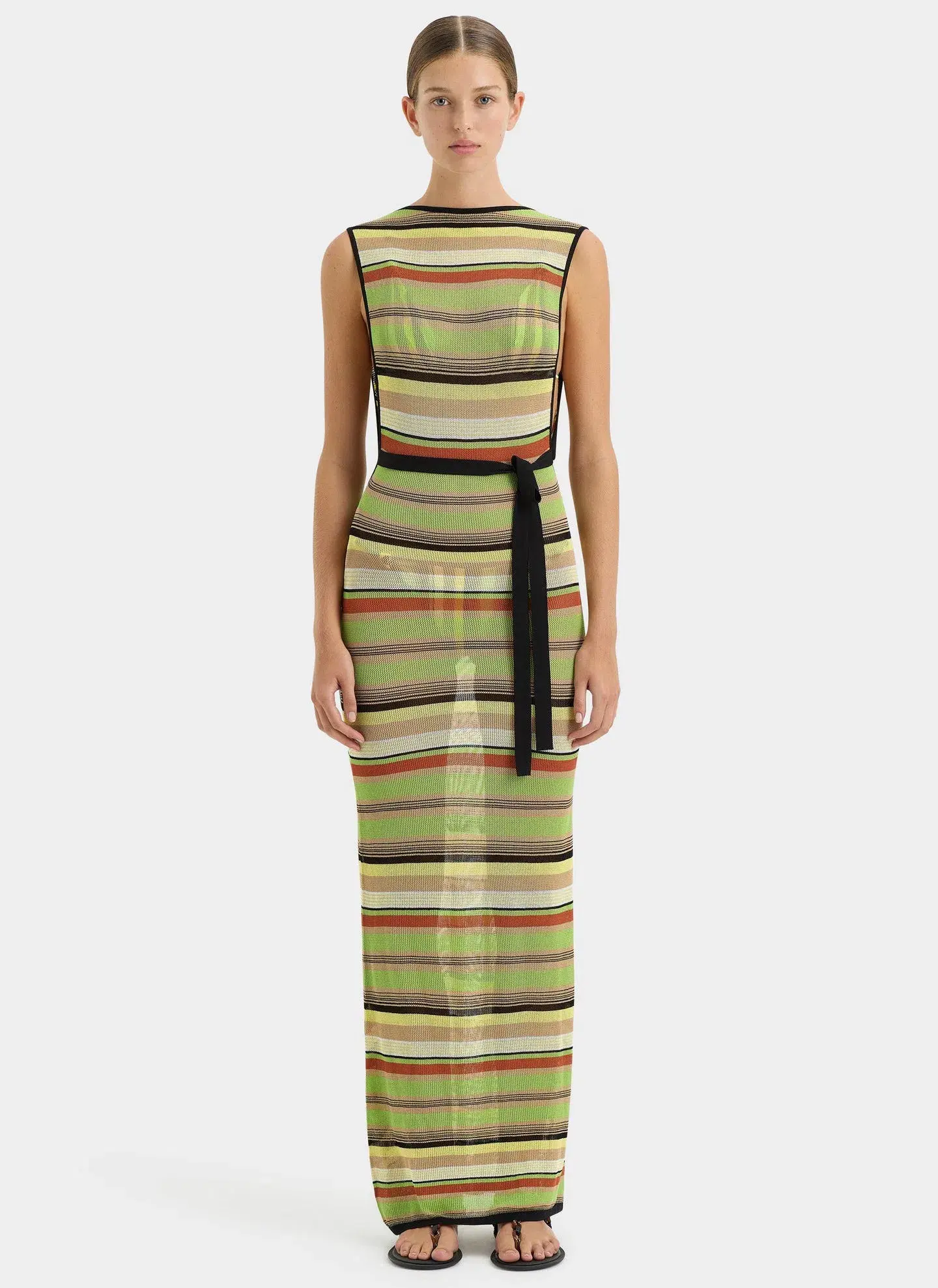 Sir the Label Coastline Tie Dress Palm Stripe Size 1 / AU 8 - Image 1