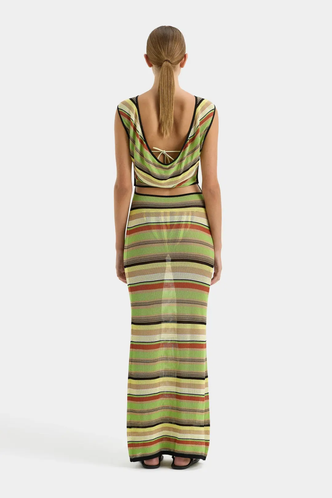 Sir the Label Coastline Tie Dress Palm Stripe Size 1 / AU 8 for rent on The Volte - main image
