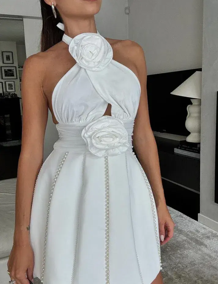 Eliya The Label Bethani Mini Dress White Size M / AU 10 - Image 5