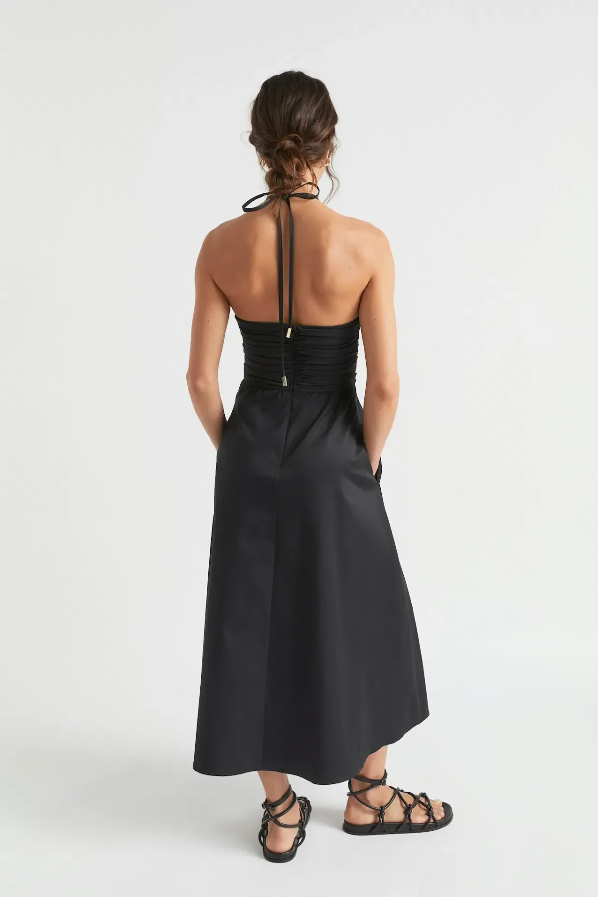Seed Heritage Tailored Halter Midi Dress Black Size 6 - Image 2